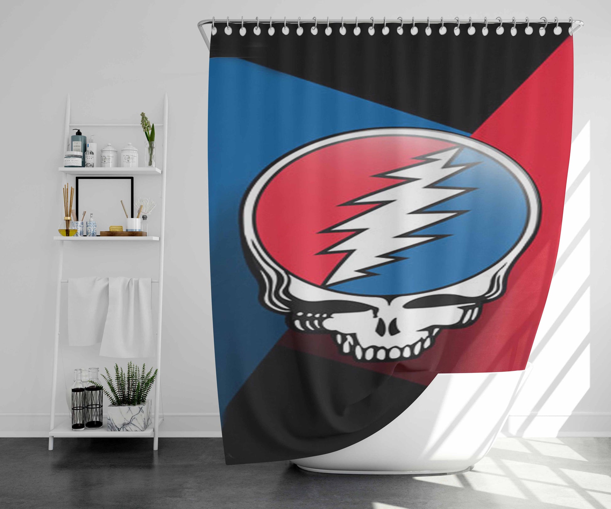 The Grateful Dead Logo Bathroom Shower Curtain Fabric Waterproof | 66 X 72 Inch