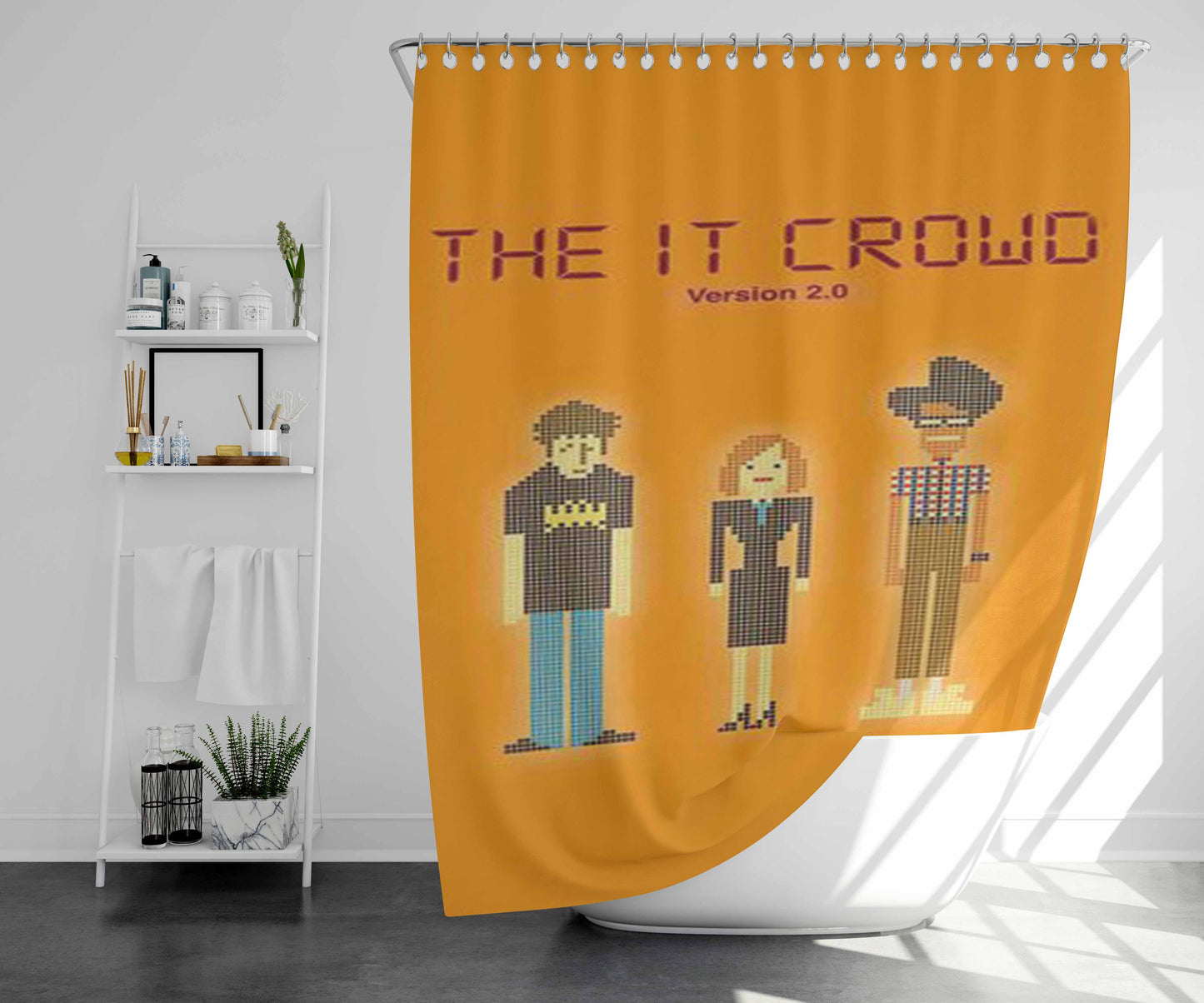 The It Crowd Moss Bathroom Shower Curtain Fabric Waterproof | 66 X 72 Inch