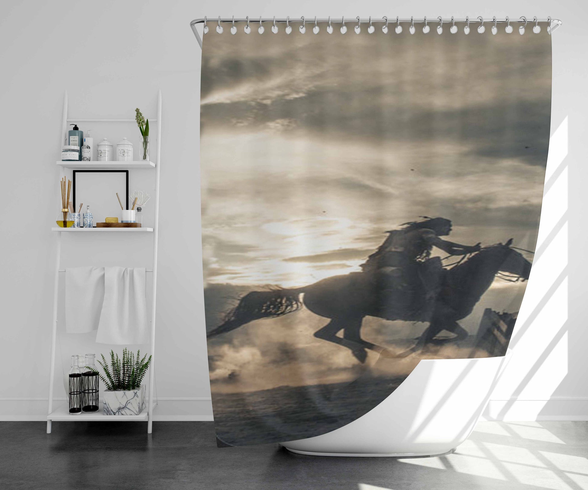 The Lone Ranger Art Bathroom Shower Curtain Fabric Waterproof | 66 X 72 Inch