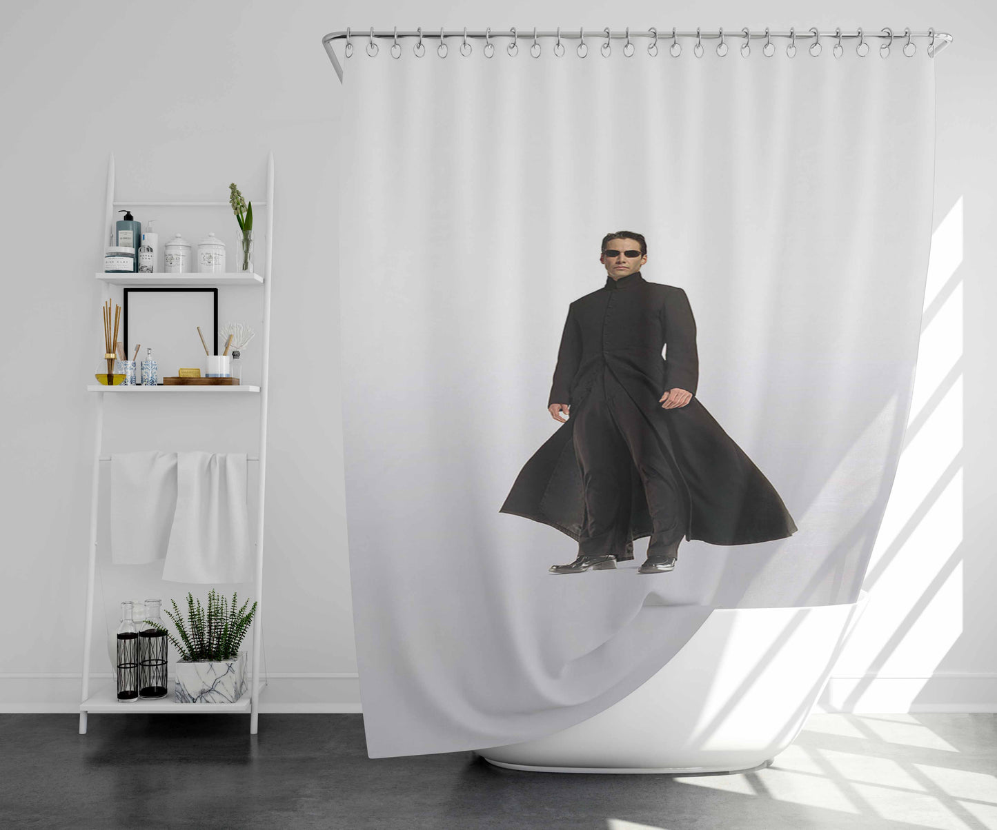 The Mask Bathroom Shower Curtain Fabric Waterproof | 66 X 72 Inch