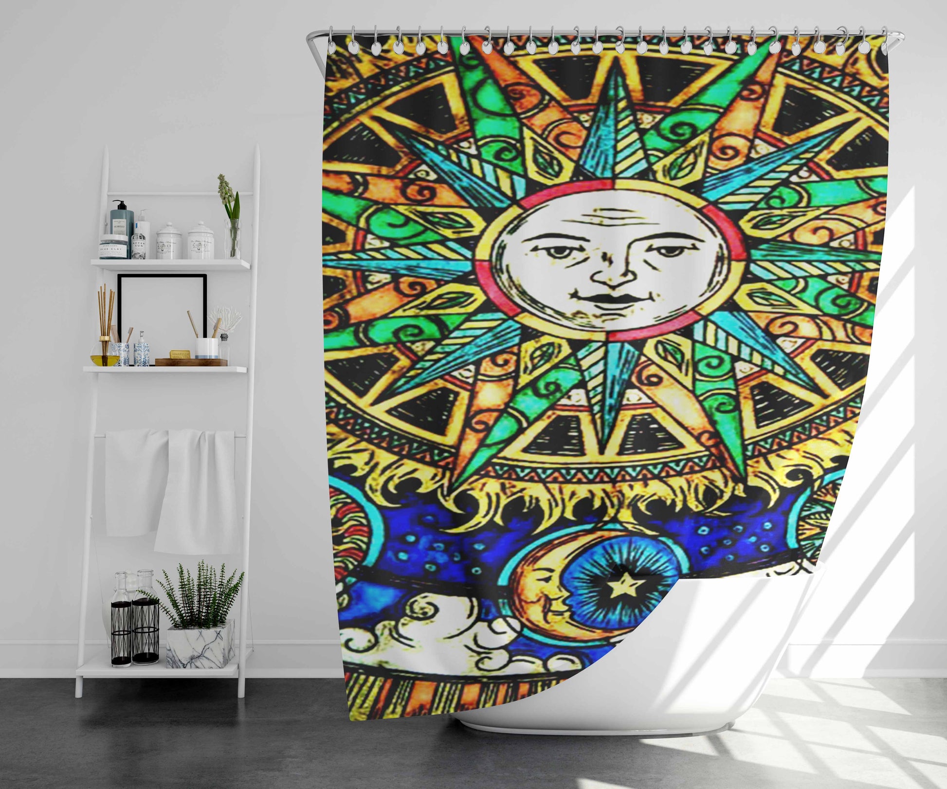 The Moon And Back Bathroom Shower Curtain Fabric Waterproof | 66 X 72 Inch