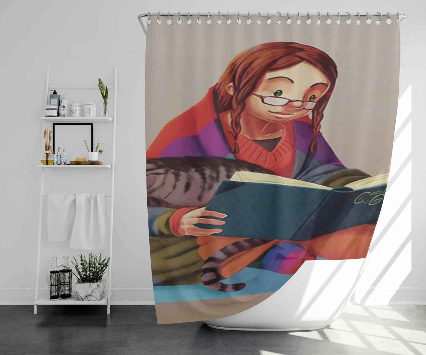 The Raven Poe Bathroom Shower Curtain Fabric Waterproof | 66 X 72 Inch