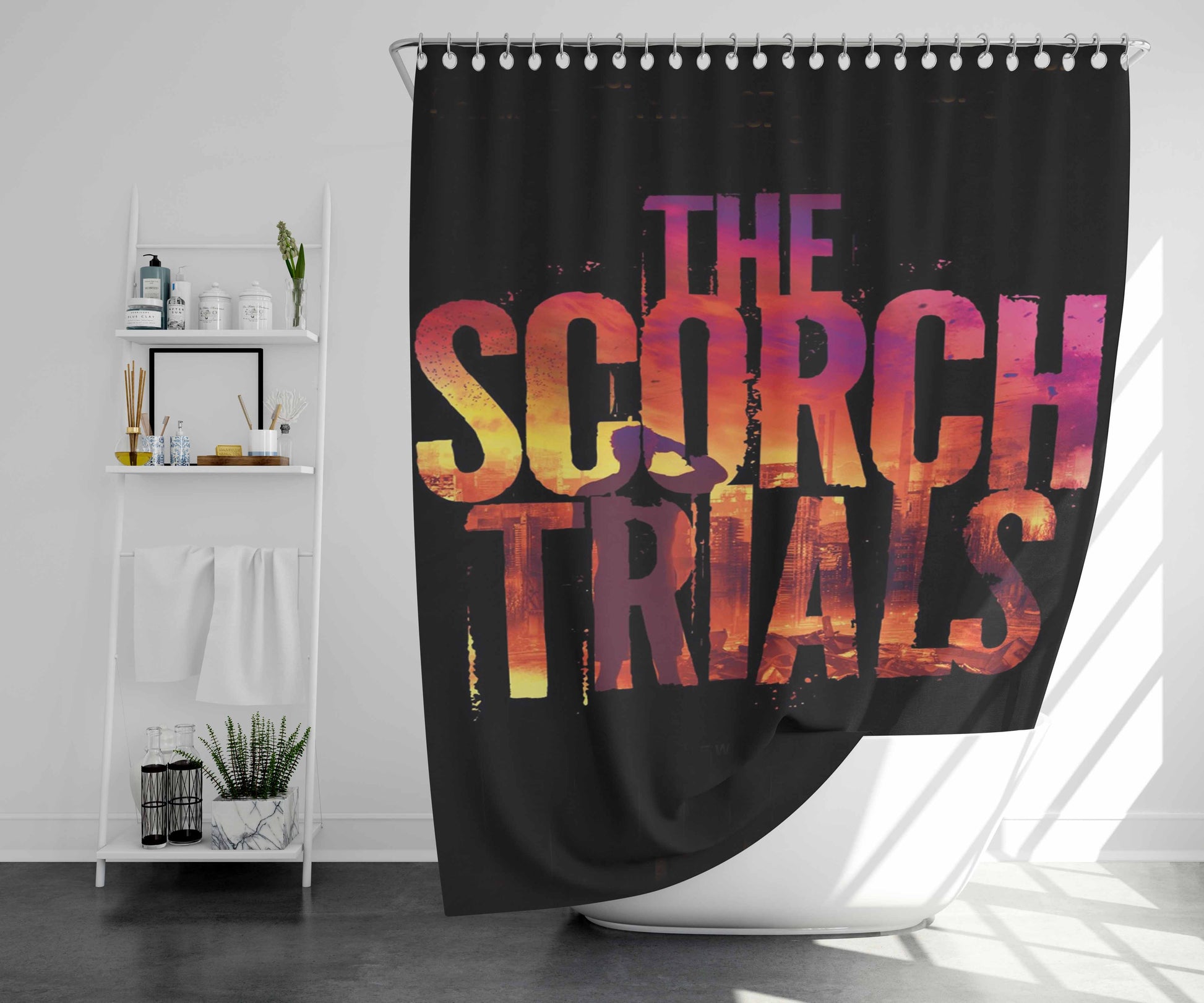 The Scorch Trials Poster Bathroom Shower Curtain Fabric Waterproof | 66 X 72 Inch
