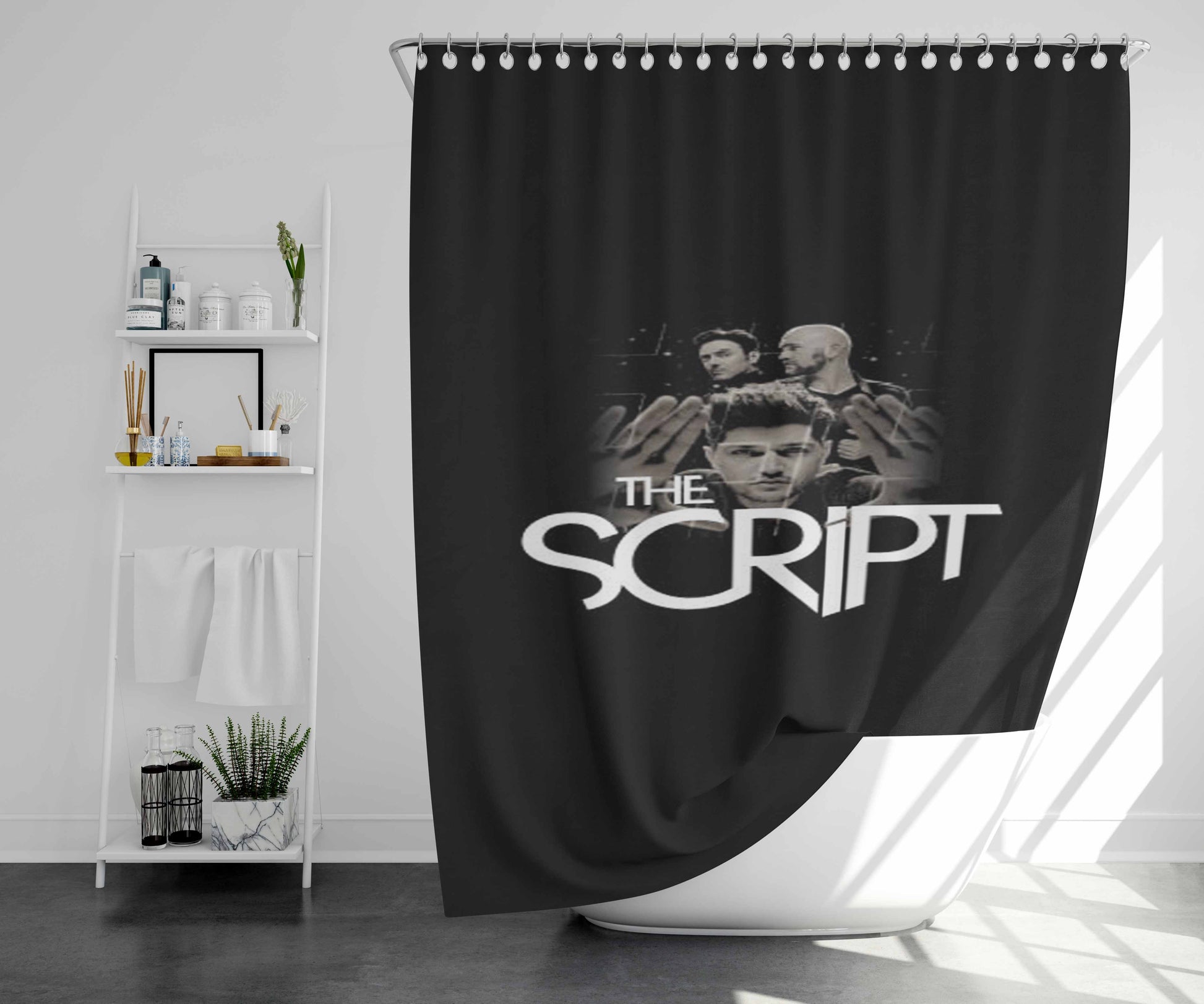 The Script Six Degres Separation Bathroom Shower Curtain Fabric Waterproof | 66 X 72 Inch