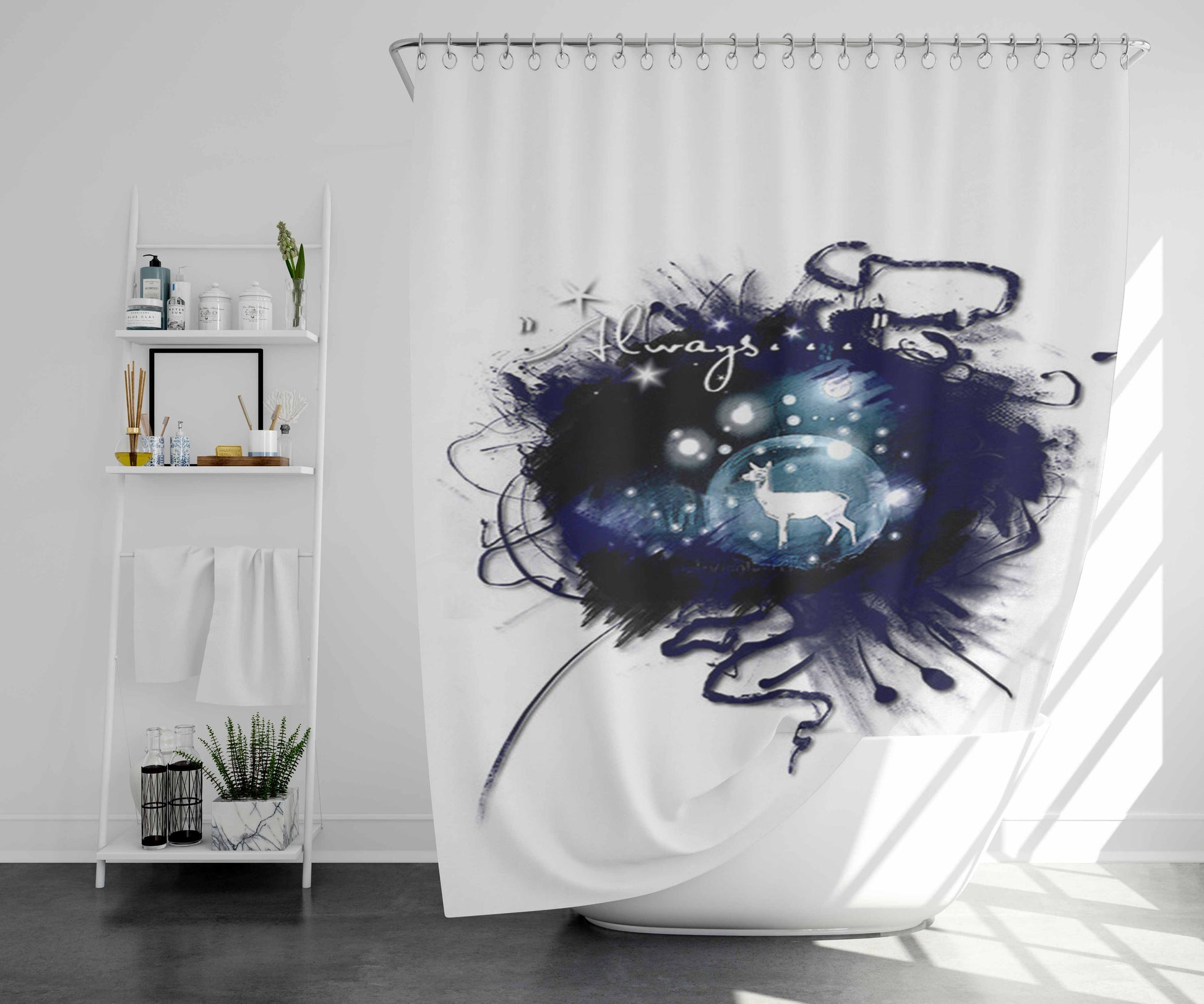 The Silly Goose Bathroom Shower Curtain Fabric Waterproof | 66 X 72 Inch