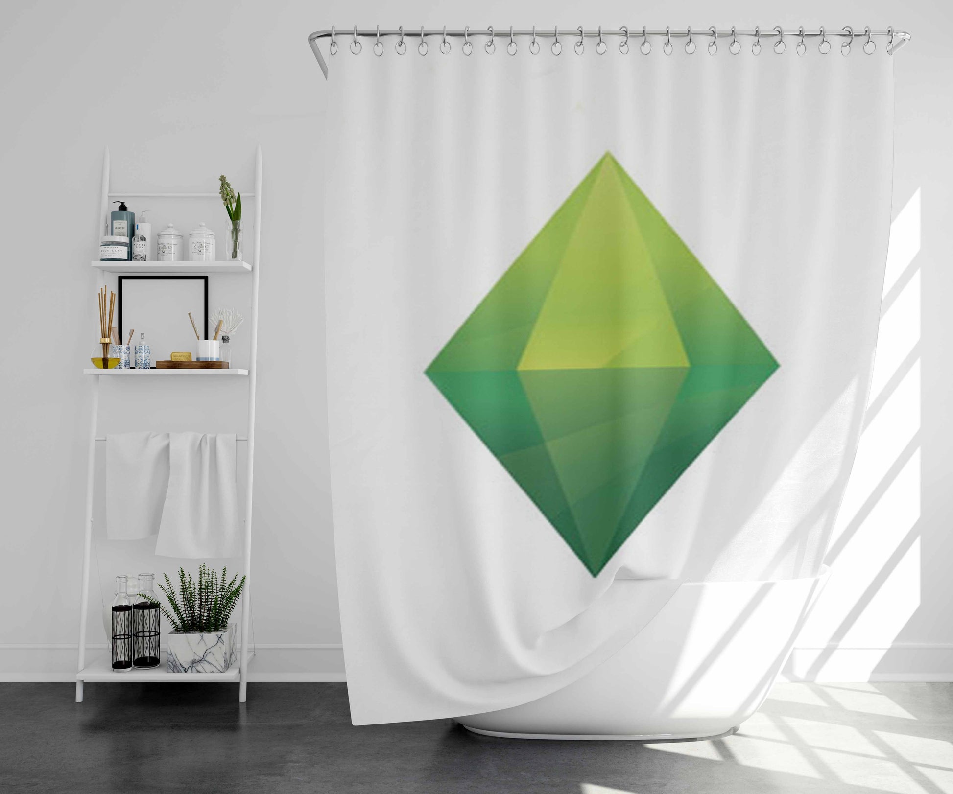 The Sims 3 Bathroom Shower Curtain Fabric Waterproof | 66 X 72 Inch