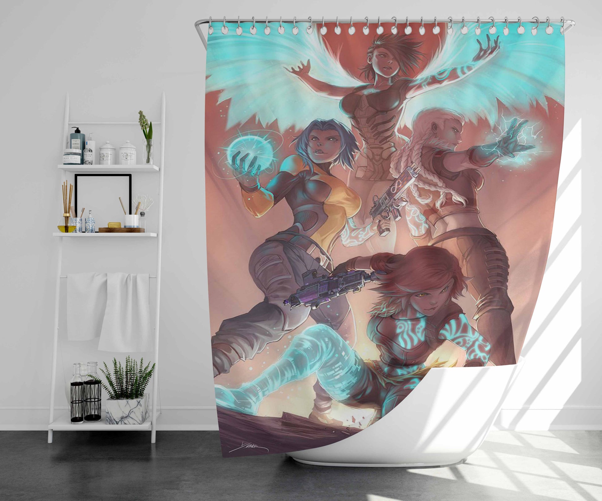The Sims Vintage Atari Joystick Bathroom Shower Curtain Fabric Waterproof | 66 X 72 Inch