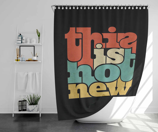 This Is A Test Bathroom Shower Curtain Fabric Waterproof | 66 X 72 Inch