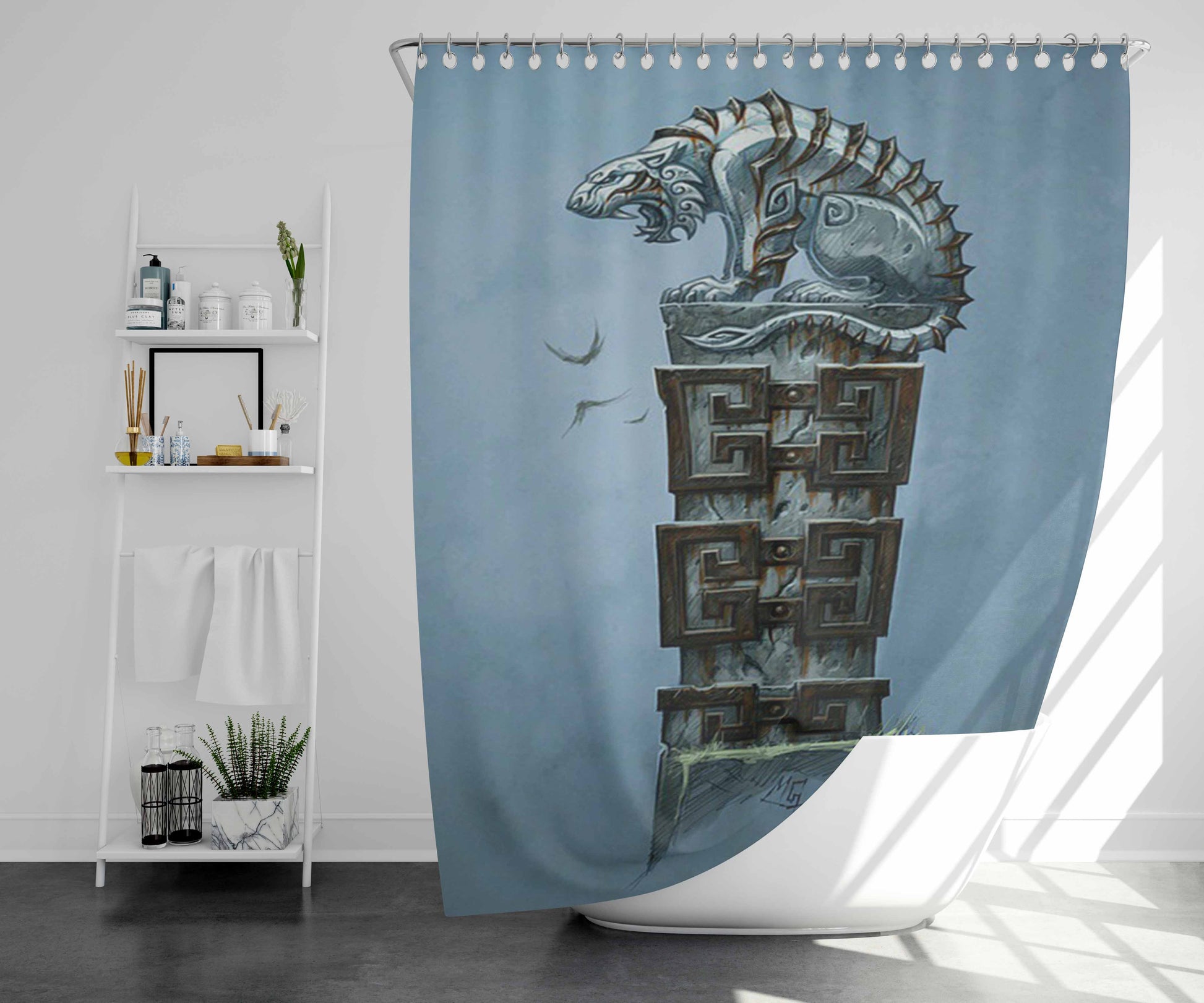 Tiger 3 Bathroom Shower Curtain Fabric Waterproof | 66 X 72 Inch