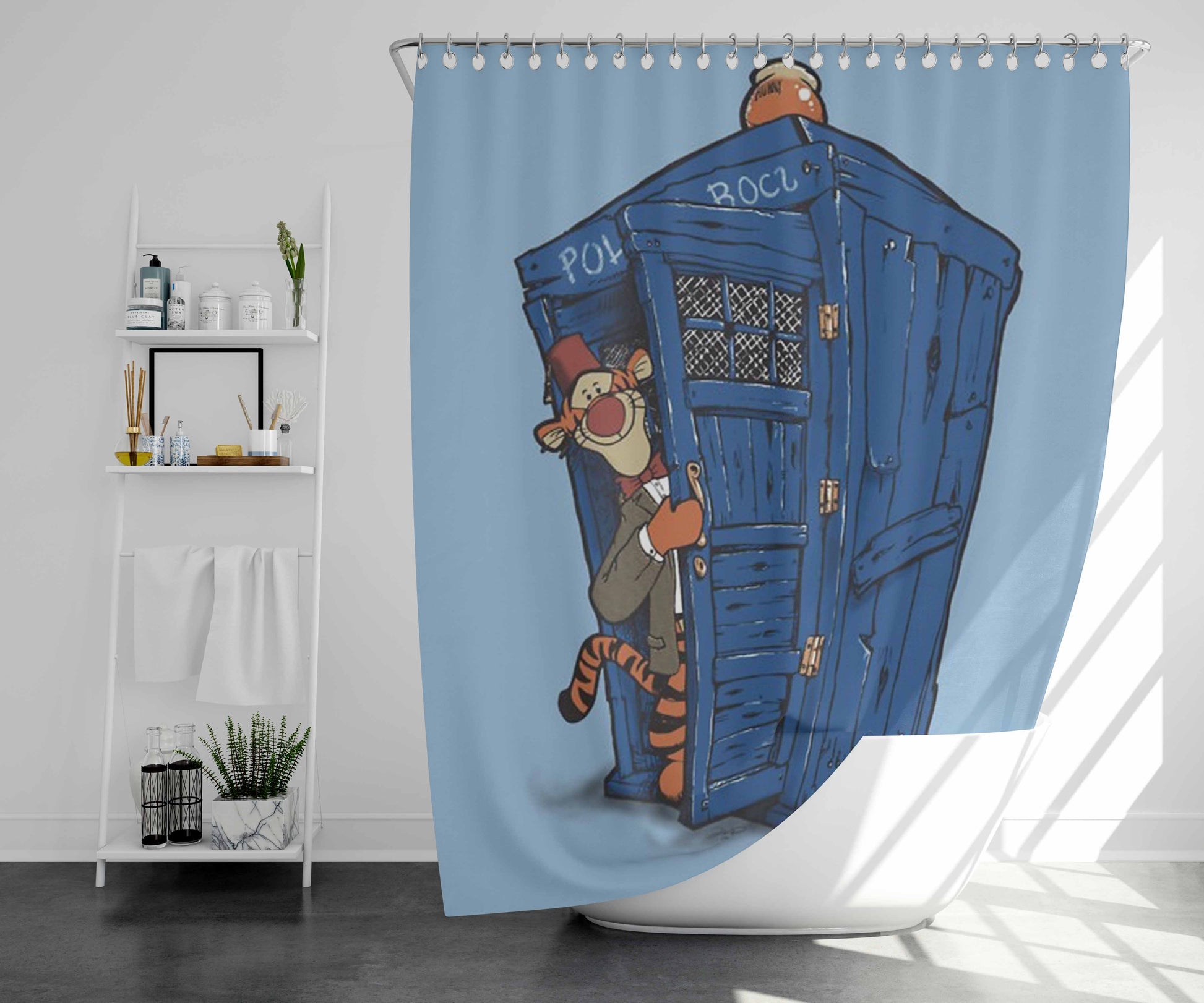 Tigger Fade Bathroom Shower Curtain Fabric Waterproof | 66 X 72 Inch