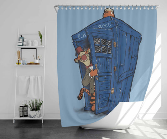 Tigger Fade Bathroom Shower Curtain Fabric Waterproof | 66 X 72 Inch