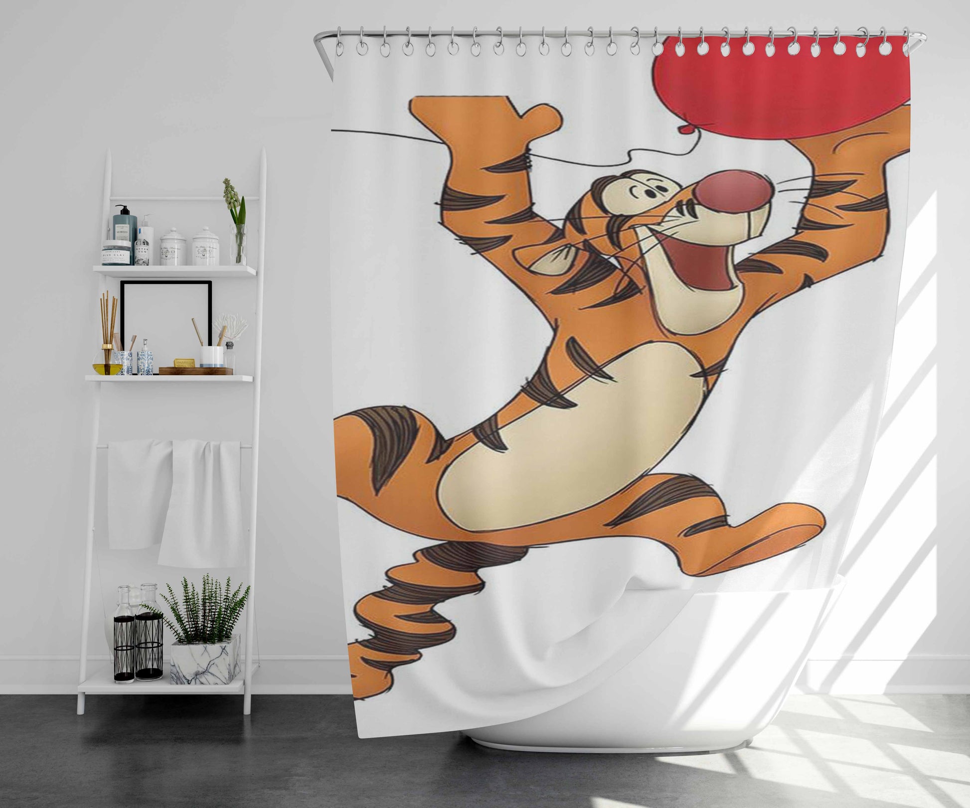 Tigger On The Inside Bathroom Shower Curtain Fabric Waterproof | 66 X 72 Inch