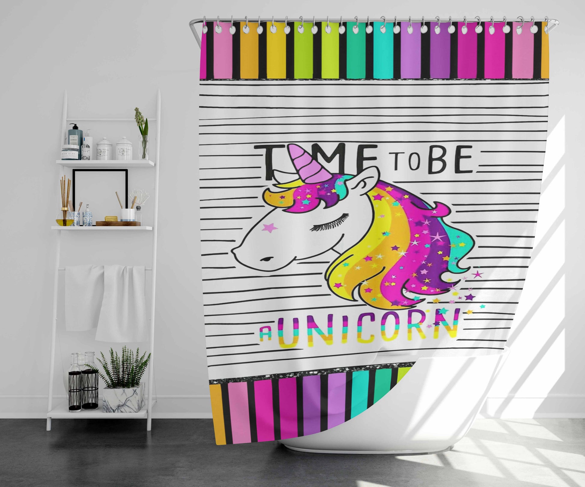 Time Is A Coin Bathroom Shower Curtain Fabric Waterproof | 66 X 72 Inch