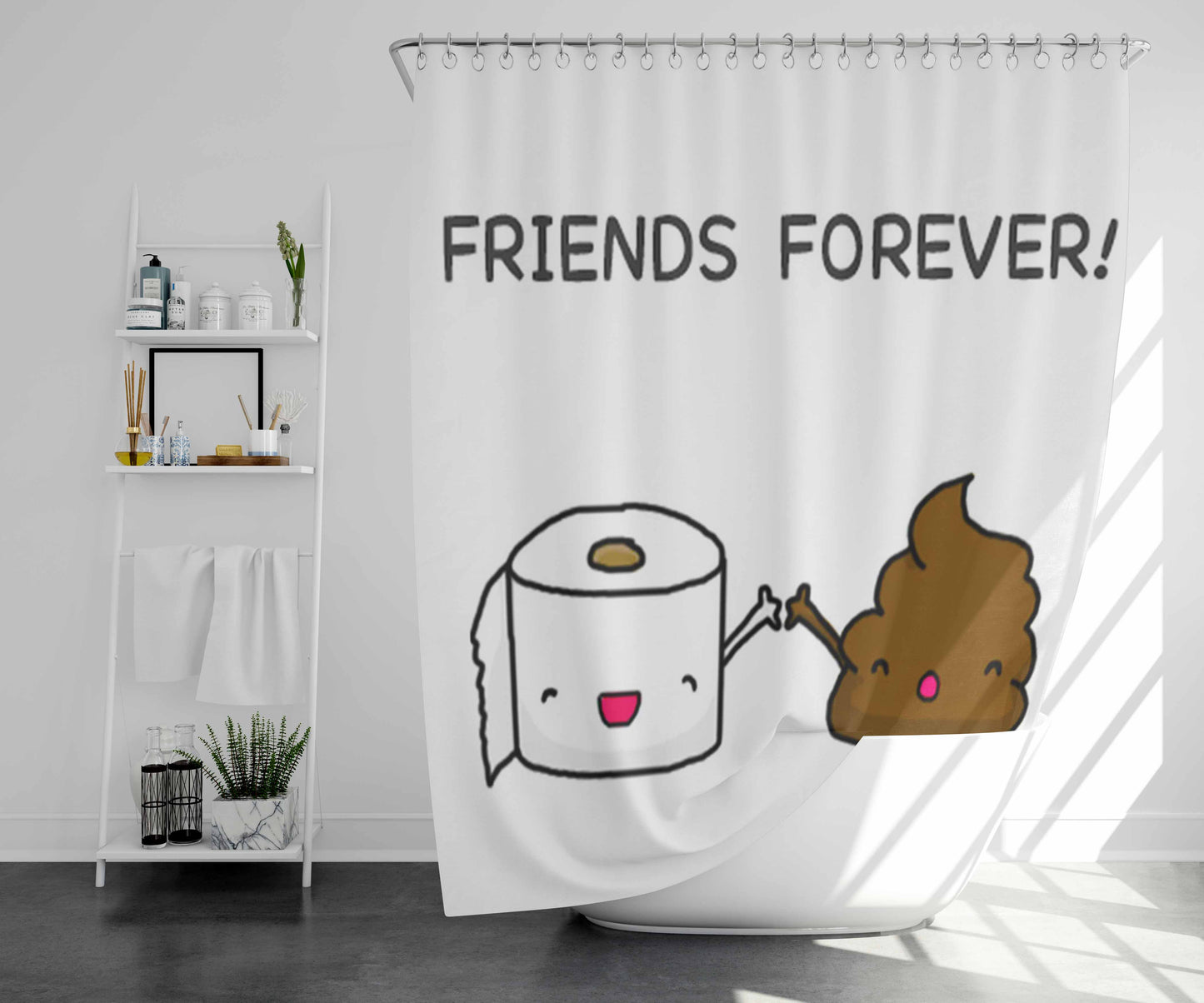Tired Done The Blonde Side Bathroom Shower Curtain Fabric Waterproof | 66 X 72 Inch