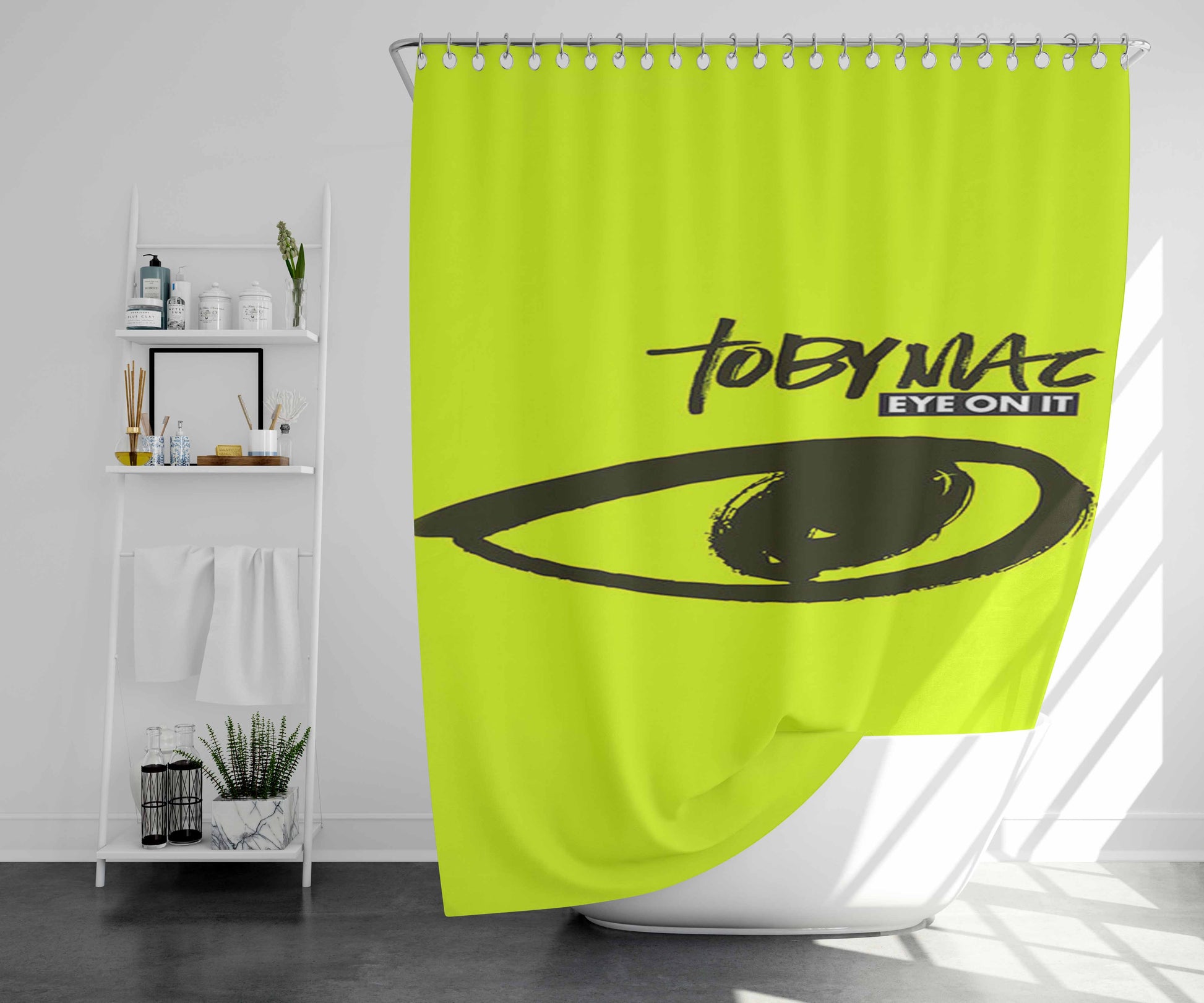 Tobias Eaton Bathroom Shower Curtain Fabric Waterproof | 66 X 72 Inch