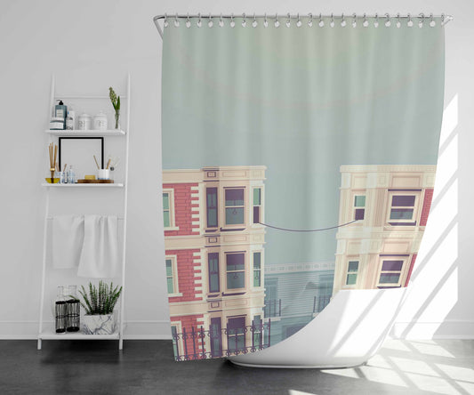 Tower Records Vintage Bathroom Shower Curtain Fabric Waterproof | 66 X 72 Inch