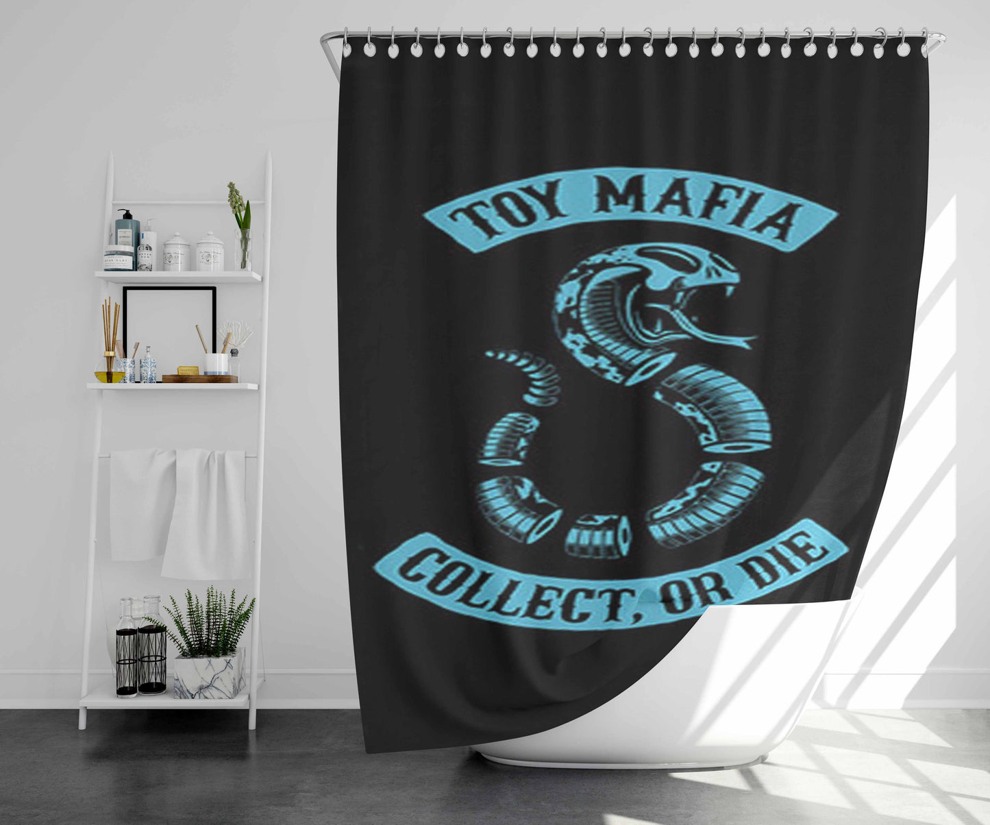 Toxic Melt Bathroom Shower Curtain Fabric Waterproof | 66 X 72 Inch