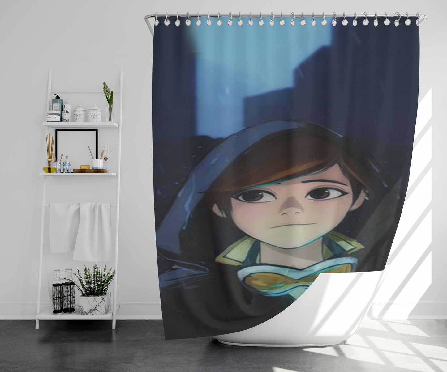 Tracer'S Here Bathroom Shower Curtain Fabric Waterproof | 66 X 72 Inch