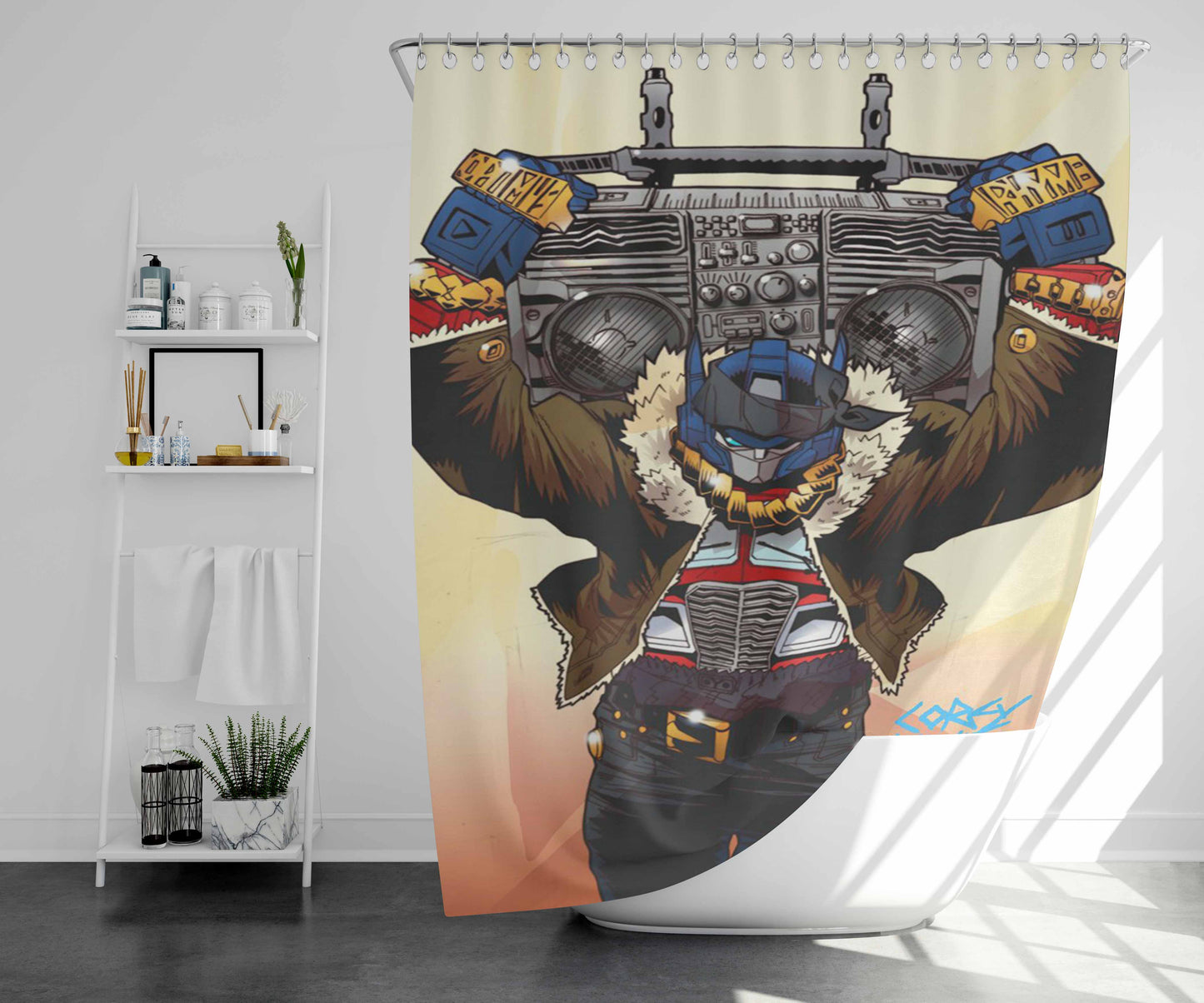 Trans Am Firebird Car Bathroom Shower Curtain Fabric Waterproof | 66 X 72 Inch