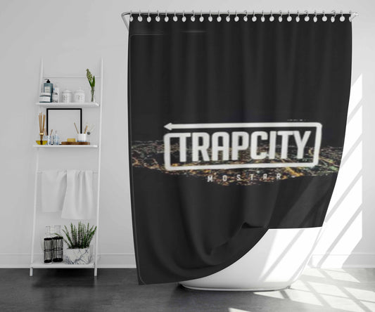 Trap Art Bathroom Shower Curtain Fabric Waterproof | 66 X 72 Inch