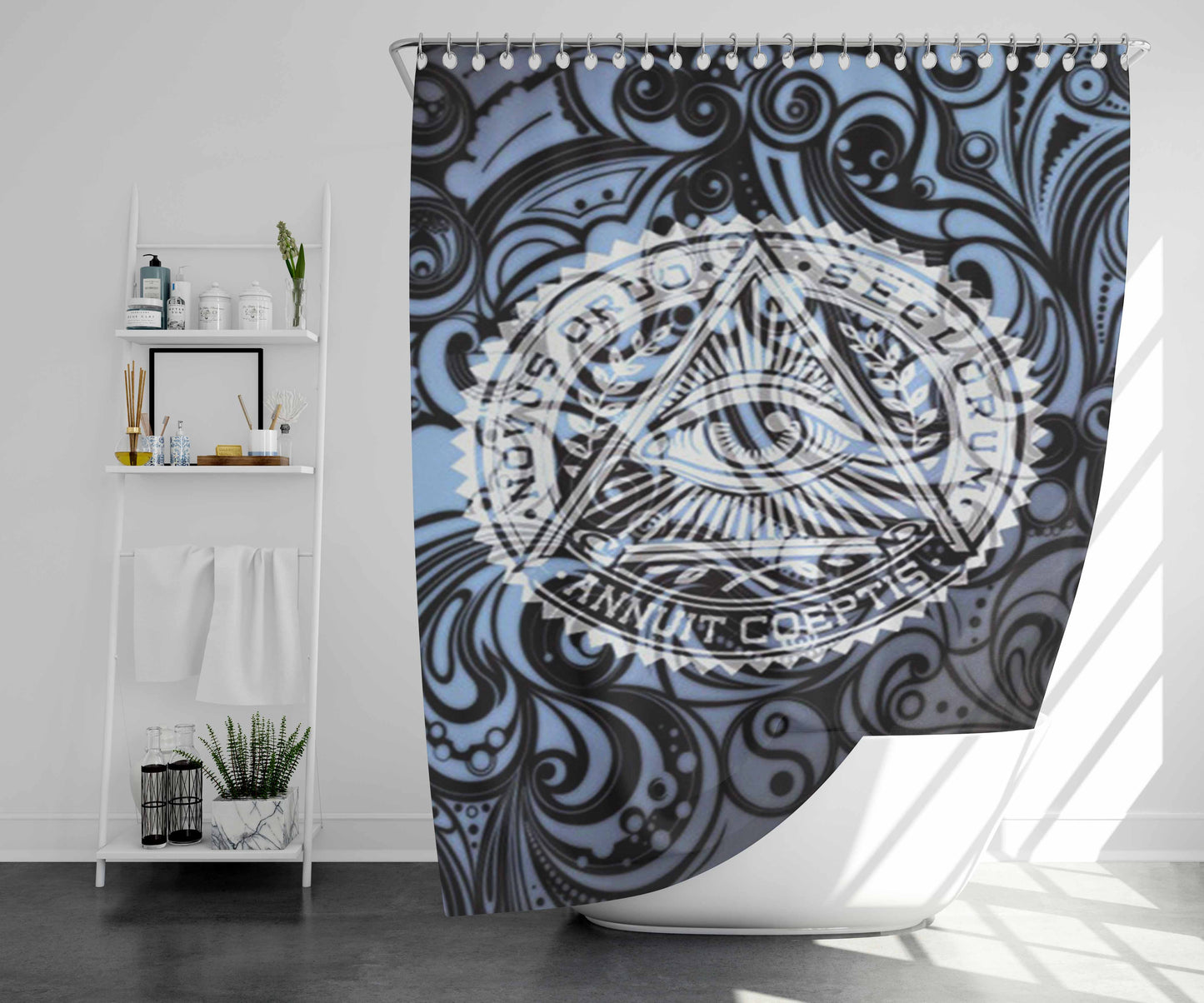 Triangel Eye Tribal Bathroom Shower Curtain Fabric Waterproof | 66 X 72 Inch