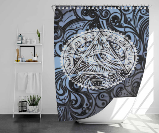 Triangel Eye Tribal Bathroom Shower Curtain Fabric Waterproof | 66 X 72 Inch