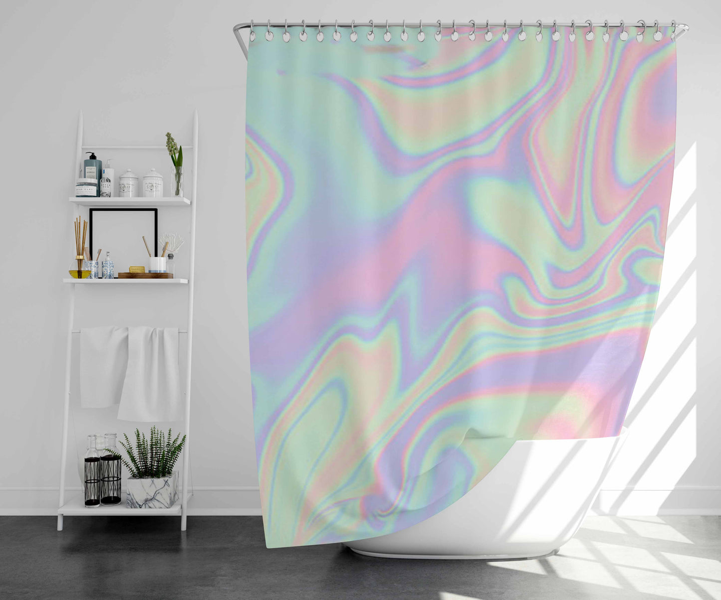 Trippy Tie Dye Bathroom Shower Curtain Fabric Waterproof | 66 X 72 Inch