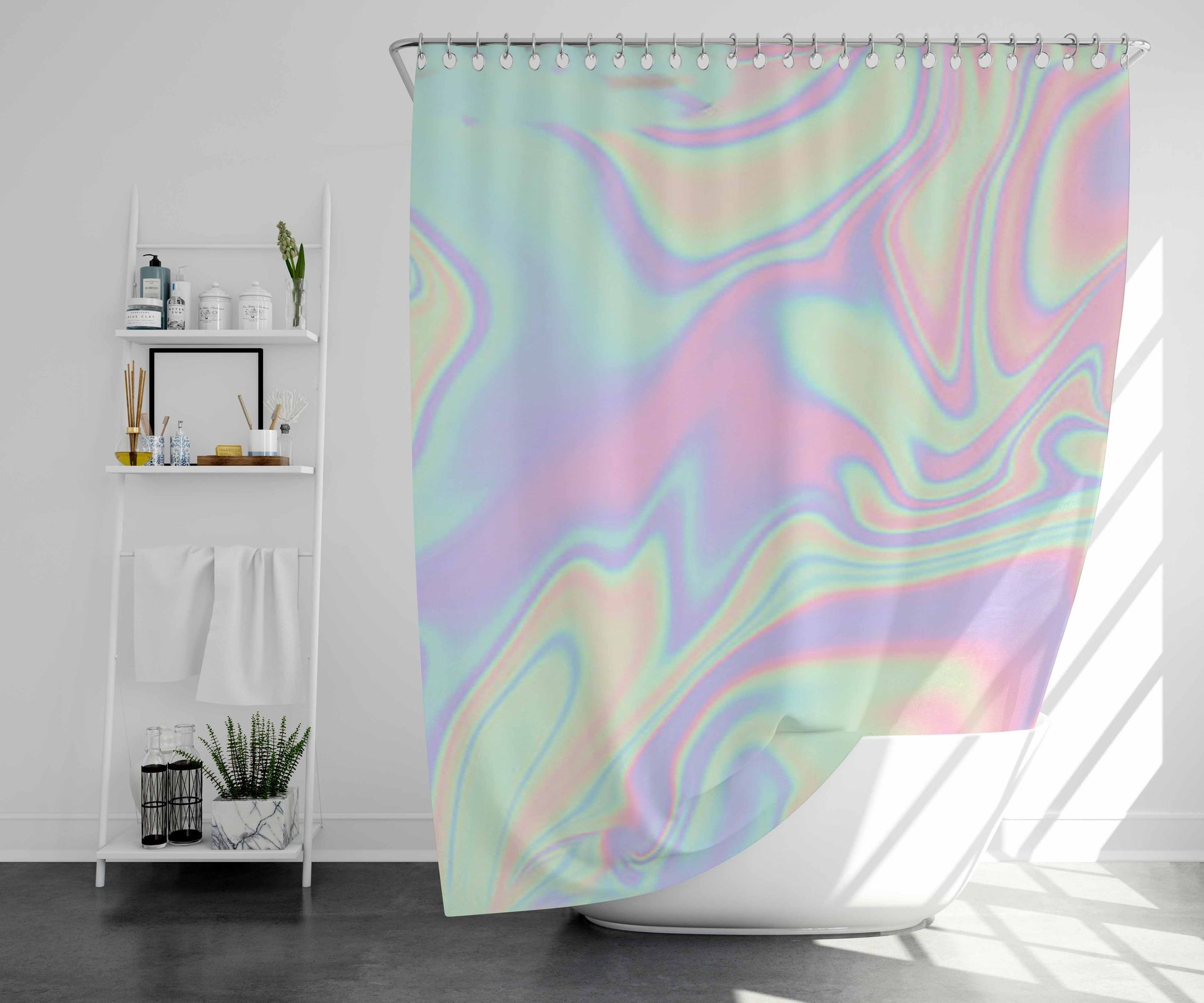 Trippy Tie Dye Bathroom Shower Curtain Fabric Waterproof | 66 X 72 Inch