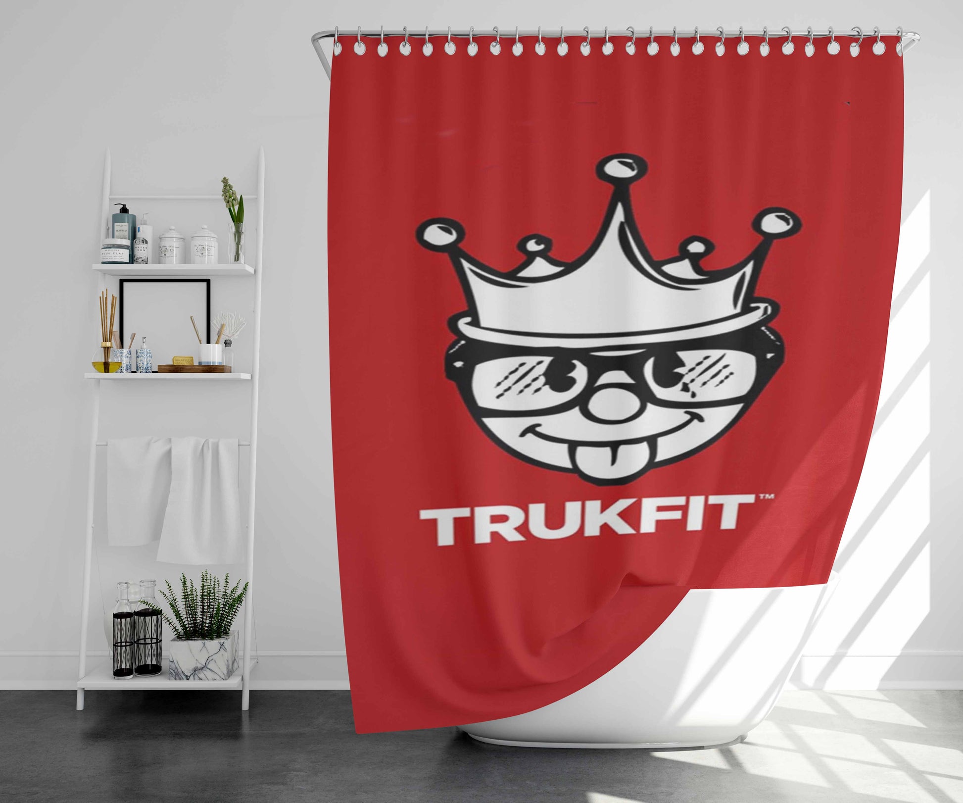 Trukfit Bathroom Shower Curtain Fabric Waterproof | 66 X 72 Inch