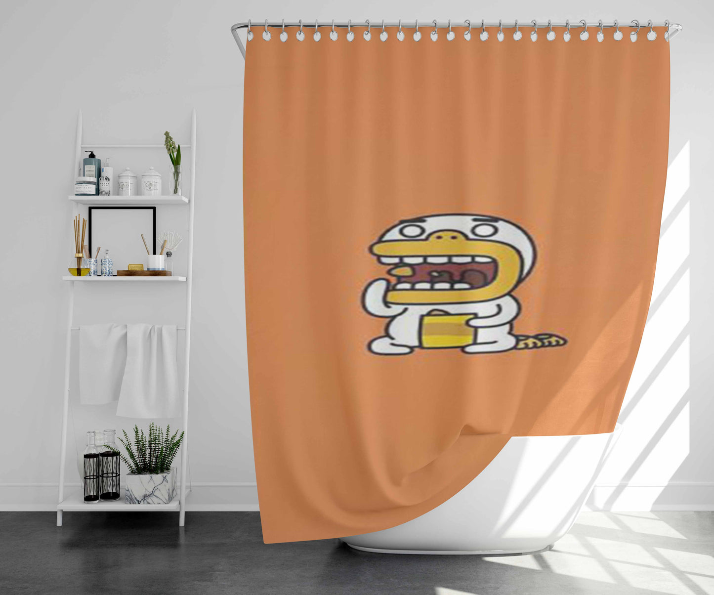 Tube Has Snacking Bathroom Shower Curtain Fabric Waterproof | 66 X 72 Inch