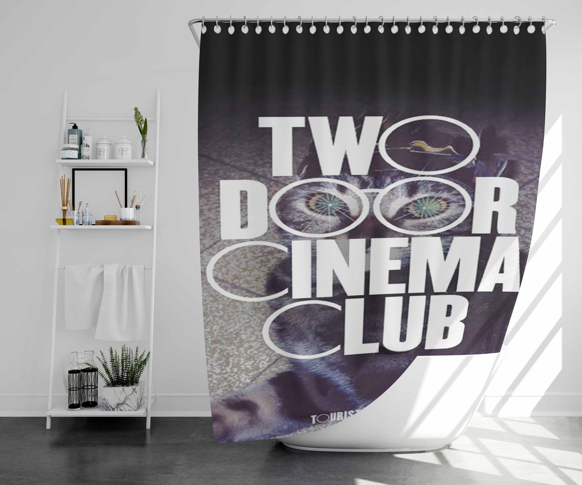 Two Door Cinema Club Bathroom Shower Curtain Fabric Waterproof | 66 X 72 Inch