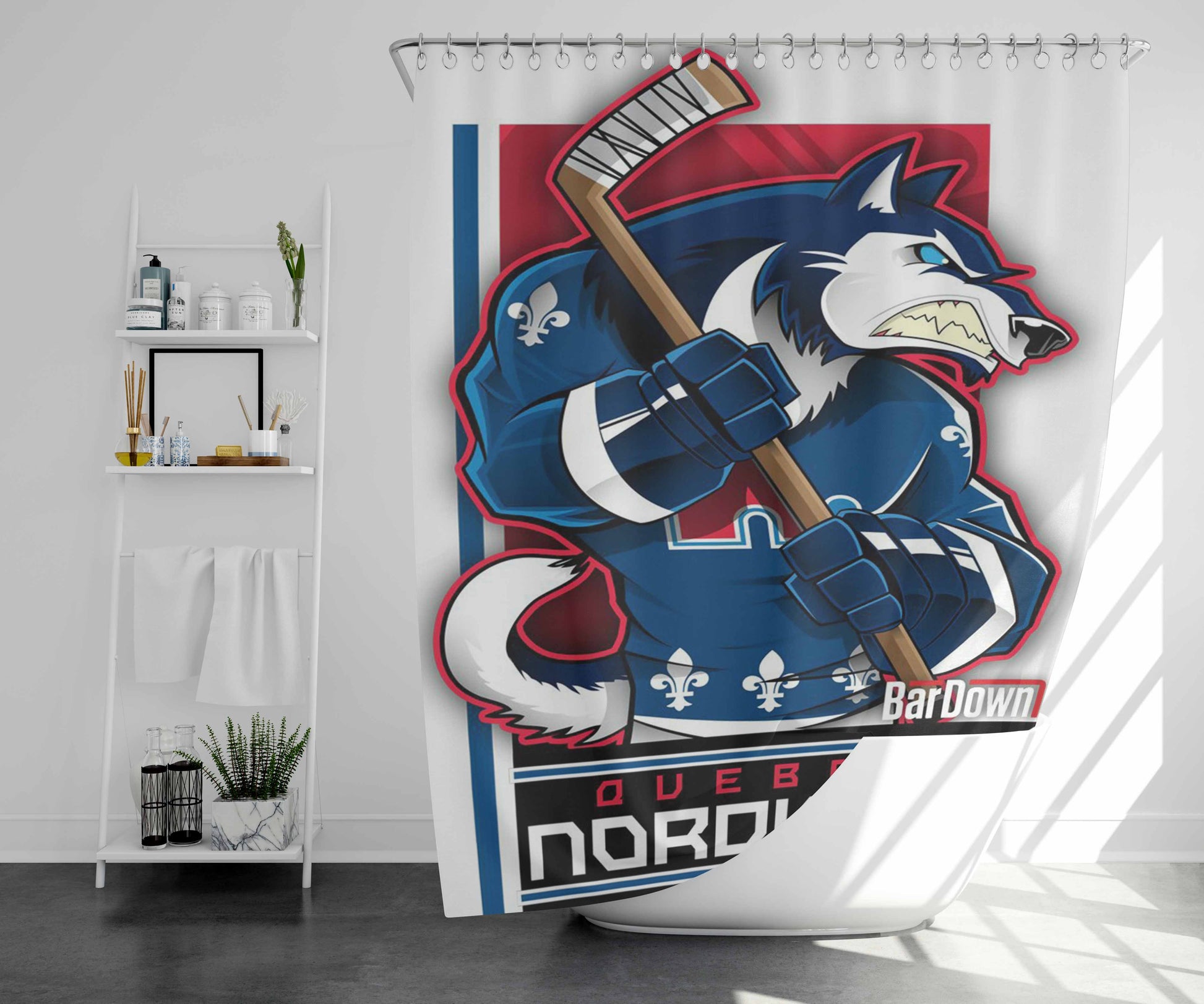 Uebec Nordives Bathroom Shower Curtain Fabric Waterproof | 66 X 72 Inch