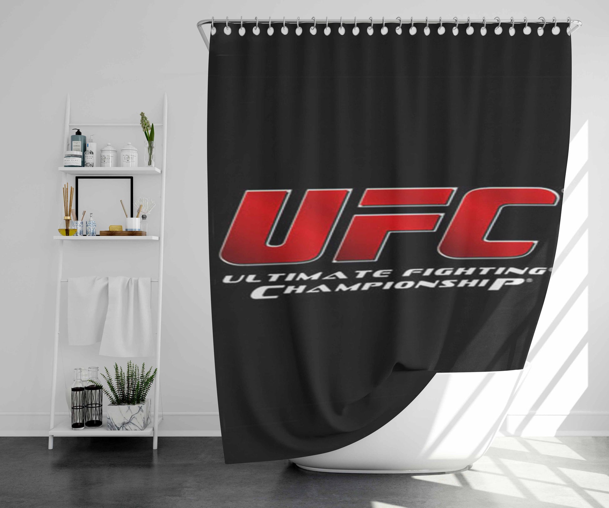 Ultimate Fighting Championship Bathroom Shower Curtain Fabric Waterproof | 66 X 72 Inch