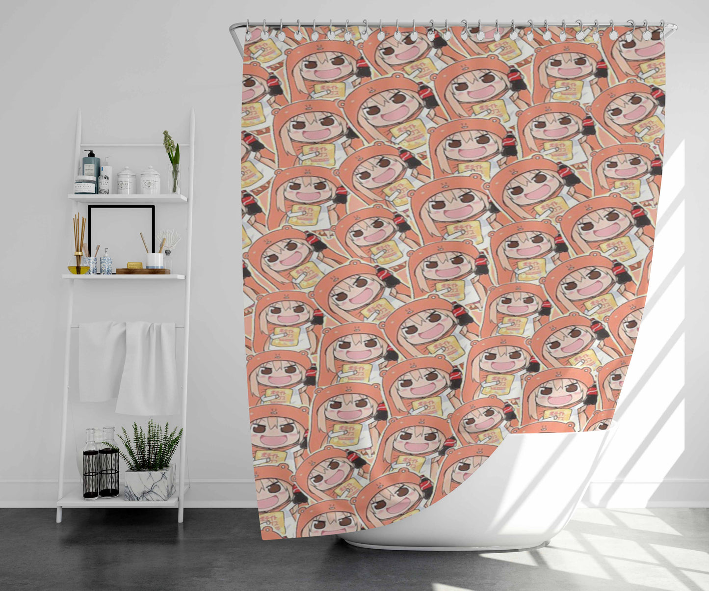 Umaru Pattern Bathroom Shower Curtain Fabric Waterproof | 66 X 72 Inch