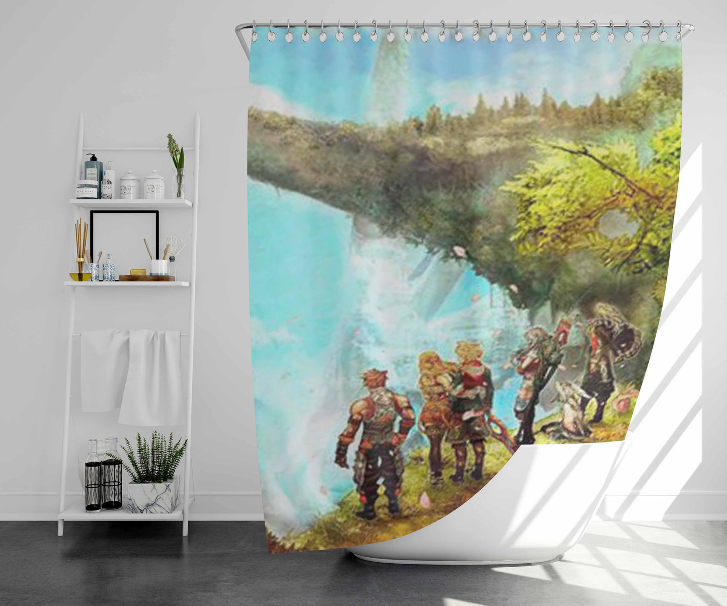 Valak Mountain Xenoblade Bathroom Shower Curtain Fabric Waterproof | 66 X 72 Inch