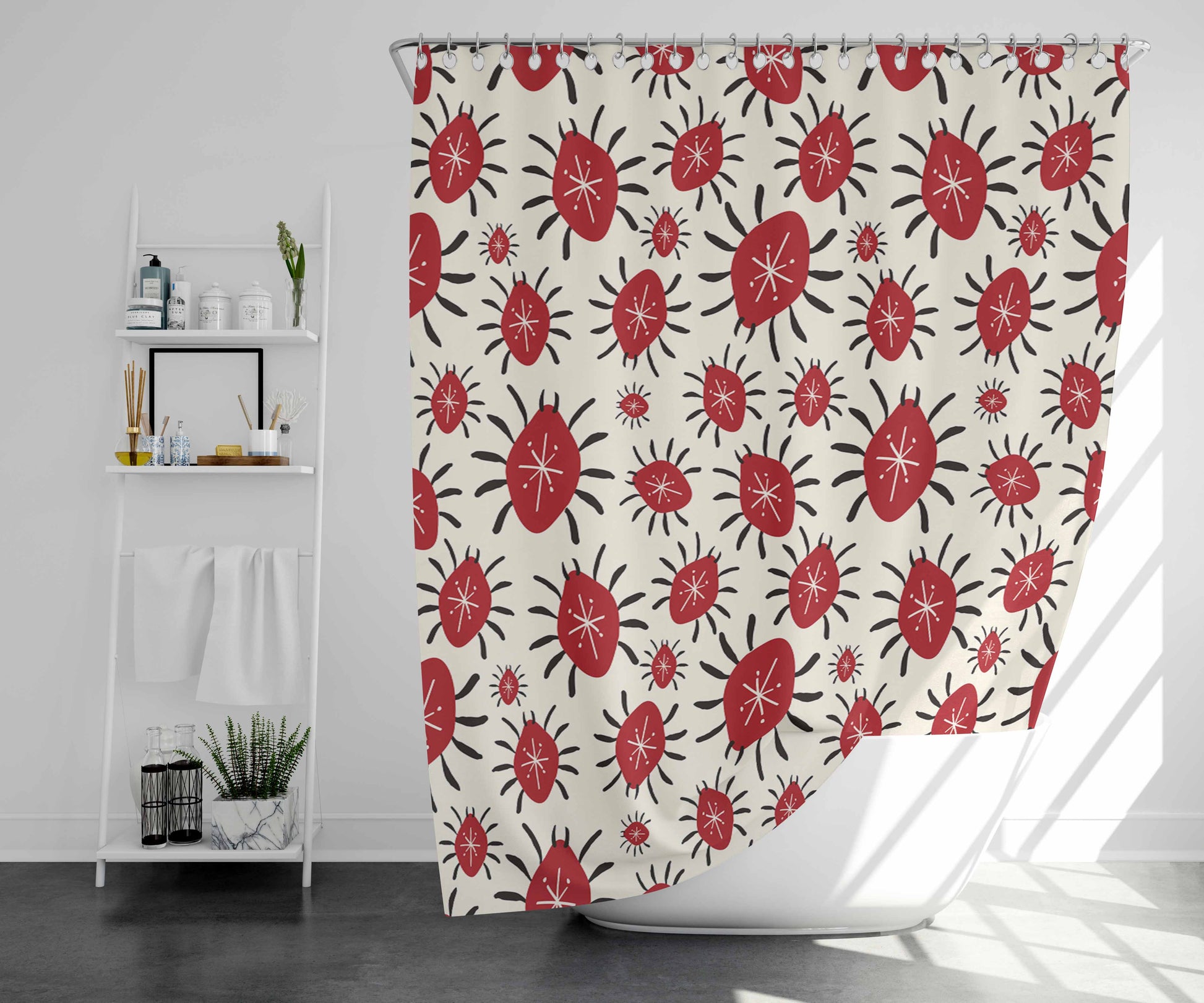 Valentines Love Patter Bathroom Shower Curtain Fabric Waterproof | 66 X 72 Inch