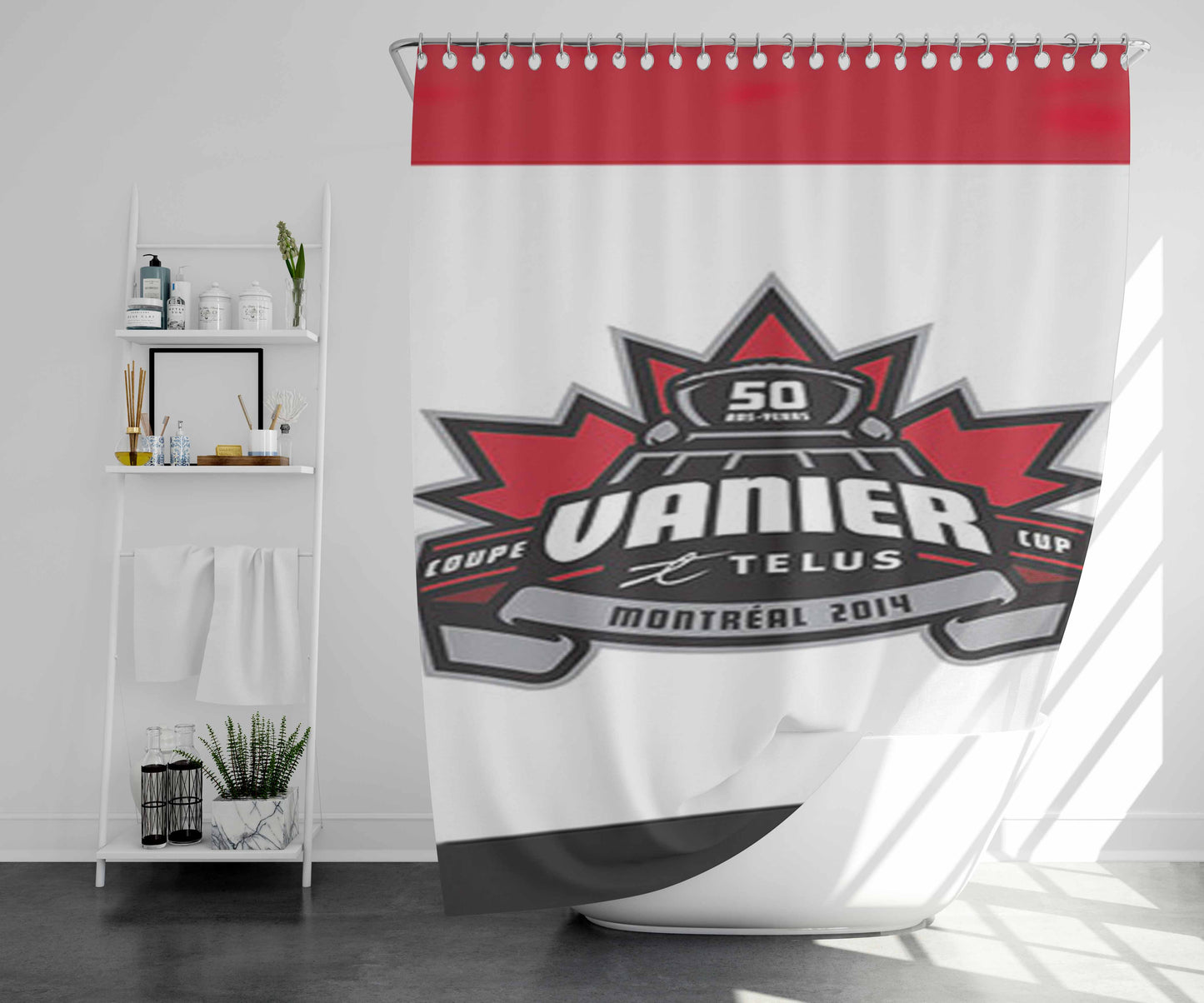 Vanier Telus Bathroom Shower Curtain Fabric Waterproof | 66 X 72 Inch