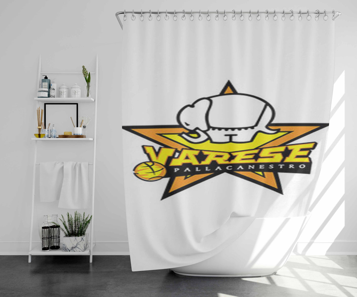 Varese Logo Bathroom Shower Curtain Fabric Waterproof | 66 X 72 Inch