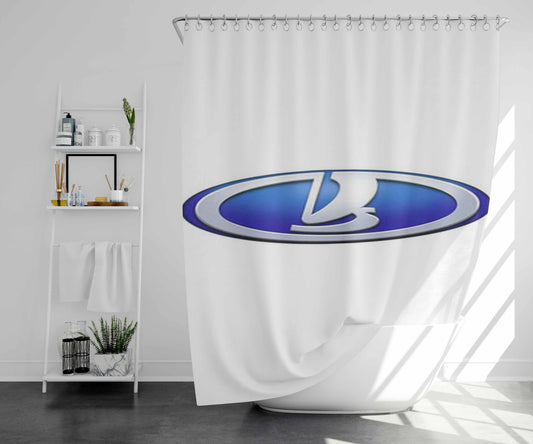 Vaz Blue Bathroom Shower Curtain Fabric Waterproof | 66 X 72 Inch