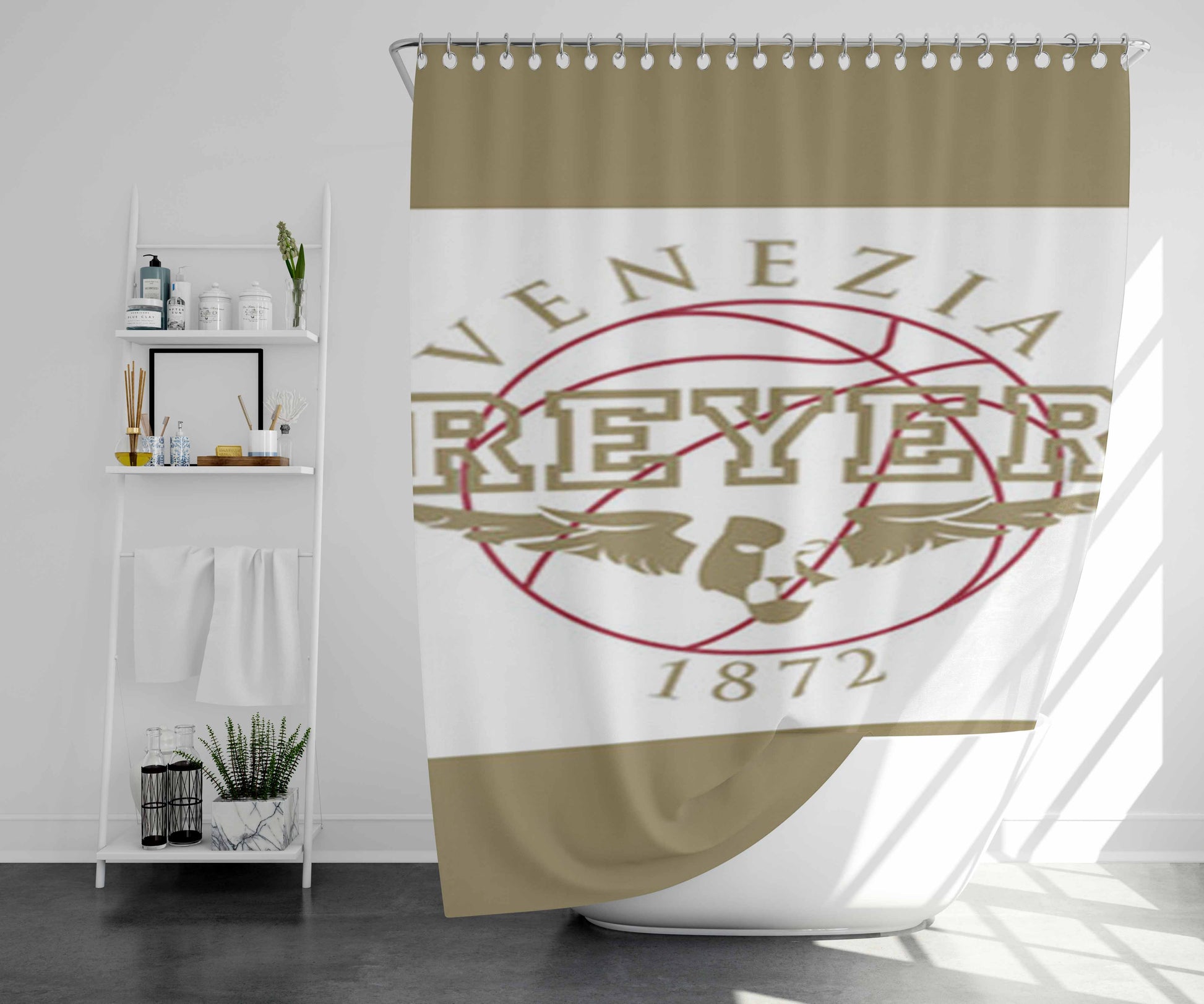 Venezia Reyer 1872 Bathroom Shower Curtain Fabric Waterproof | 66 X 72 Inch