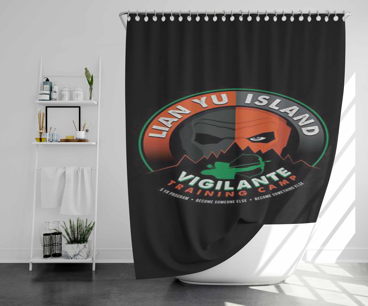 Vigilante Training Camp Bathroom Shower Curtain Fabric Waterproof | 66 X 72 Inch