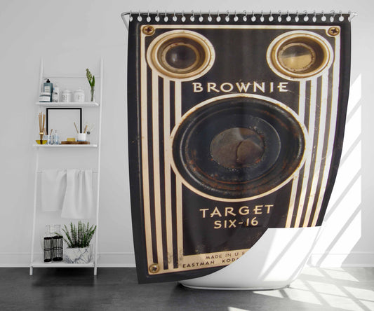 Vintage Camera Bathroom Shower Curtain Fabric Waterproof | 66 X 72 Inch