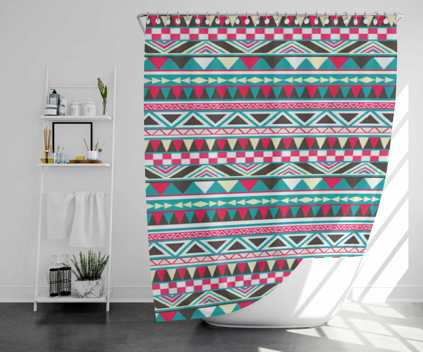 Vintage Raw Bathroom Shower Curtain Fabric Waterproof | 66 X 72 Inch