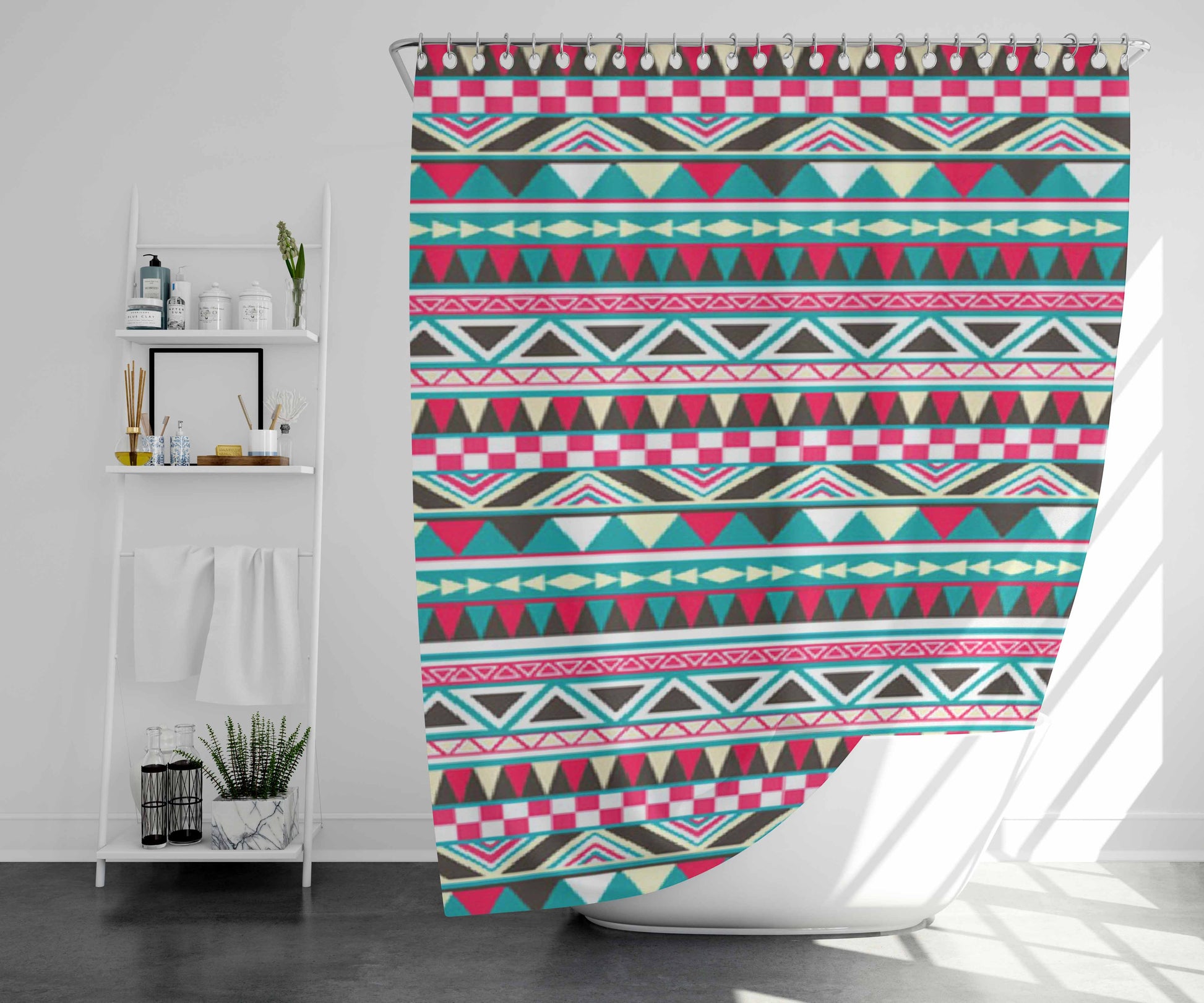 Vintage Raw Bathroom Shower Curtain Fabric Waterproof | 66 X 72 Inch