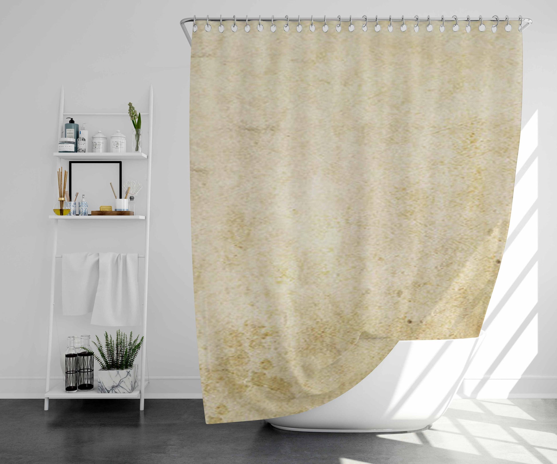 Vintage Texture Background Bathroom Shower Curtain Fabric Waterproof | 66 X 72 Inch