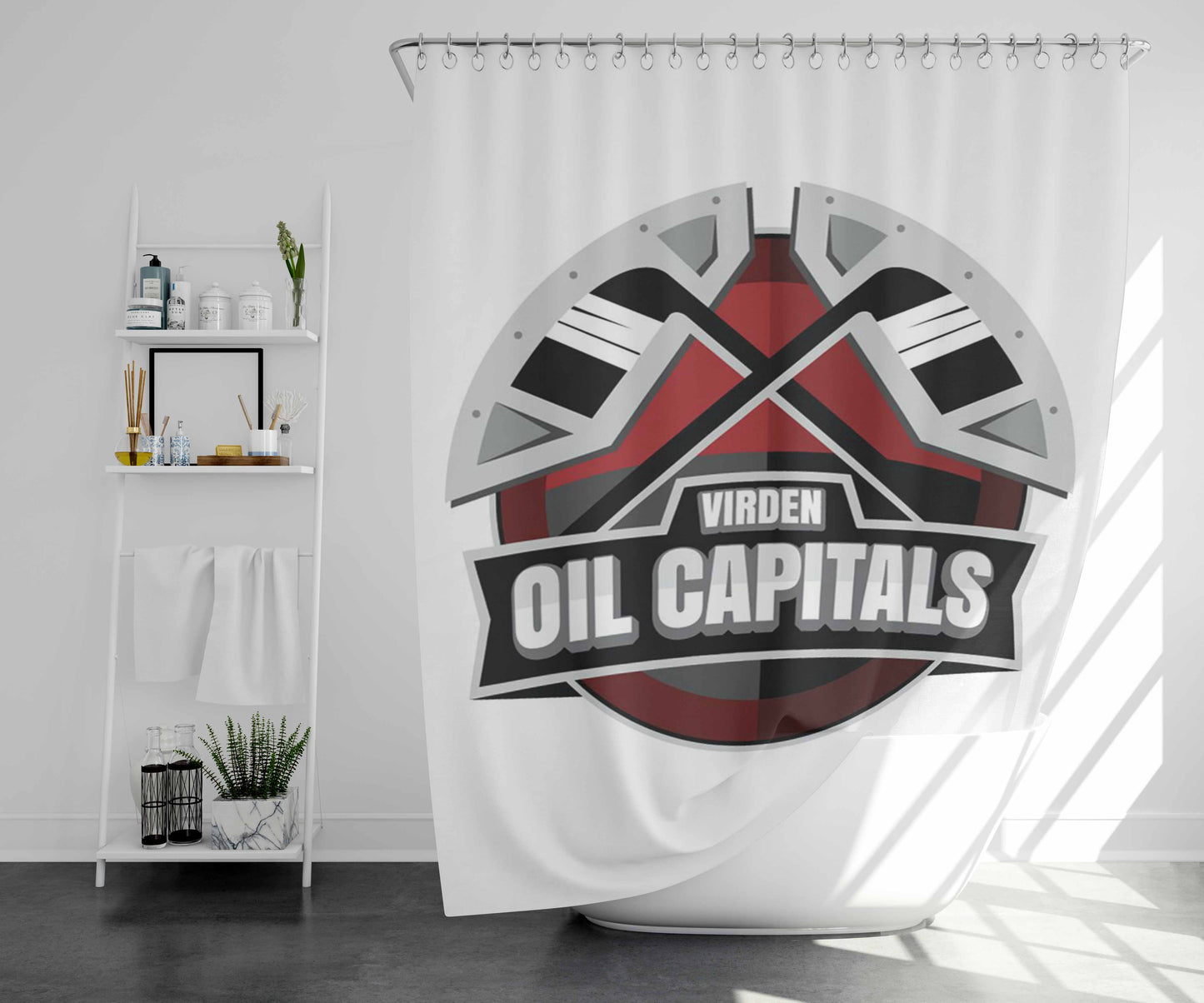 Virden Oil Capitals Bathroom Shower Curtain Fabric Waterproof | 66 X 72 Inch