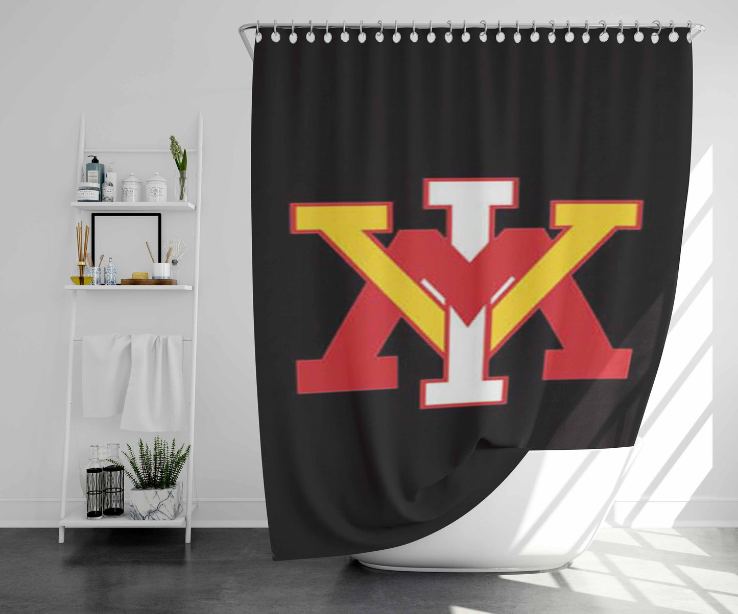 Vmi Logo Bathroom Shower Curtain Fabric Waterproof | 66 X 72 Inch