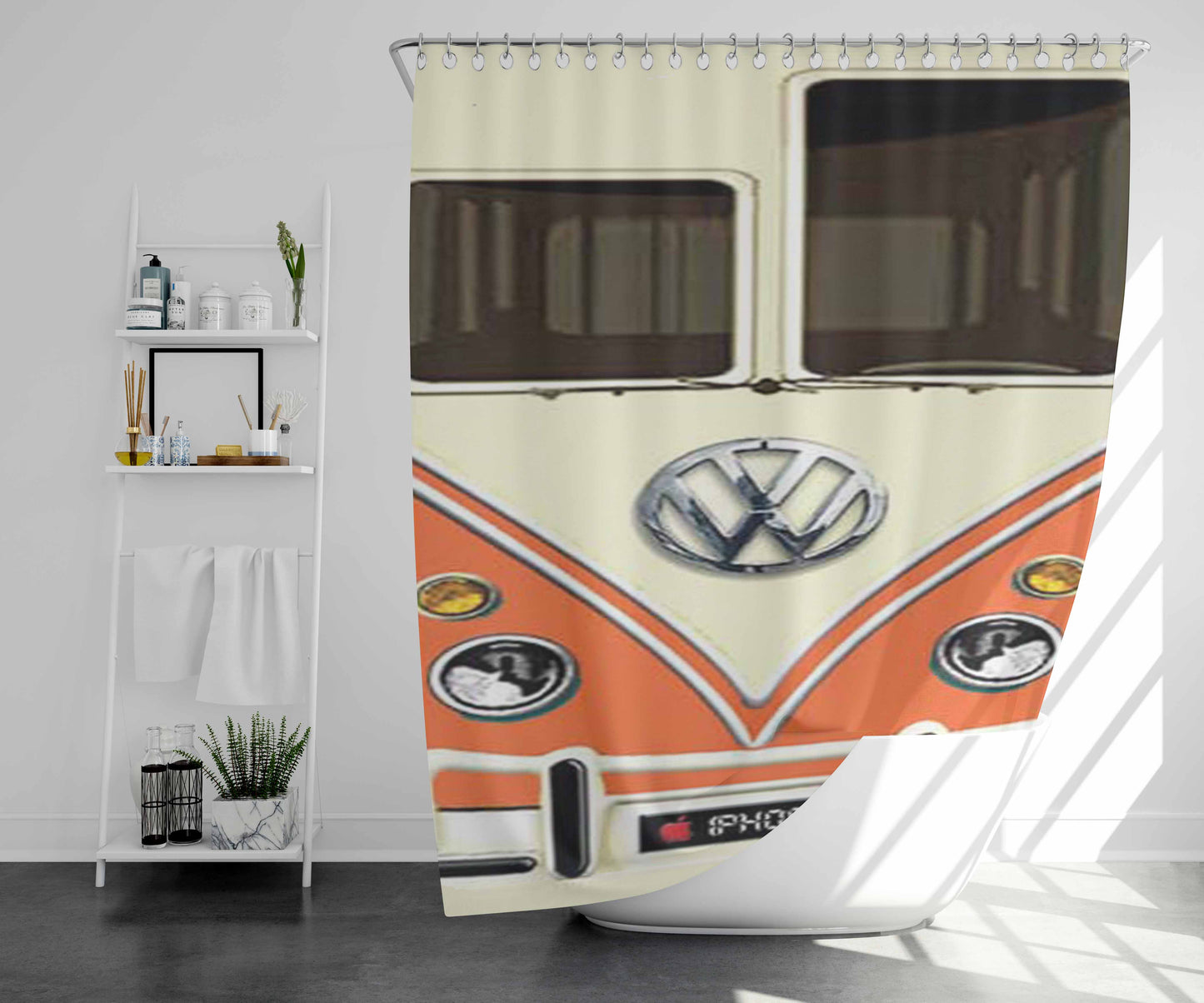 Volkswagon Designs Bathroom Shower Curtain Fabric Waterproof | 66 X 72 Inch