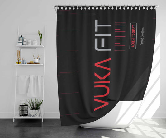 Vuka Fit Bathroom Shower Curtain Fabric Waterproof | 66 X 72 Inch