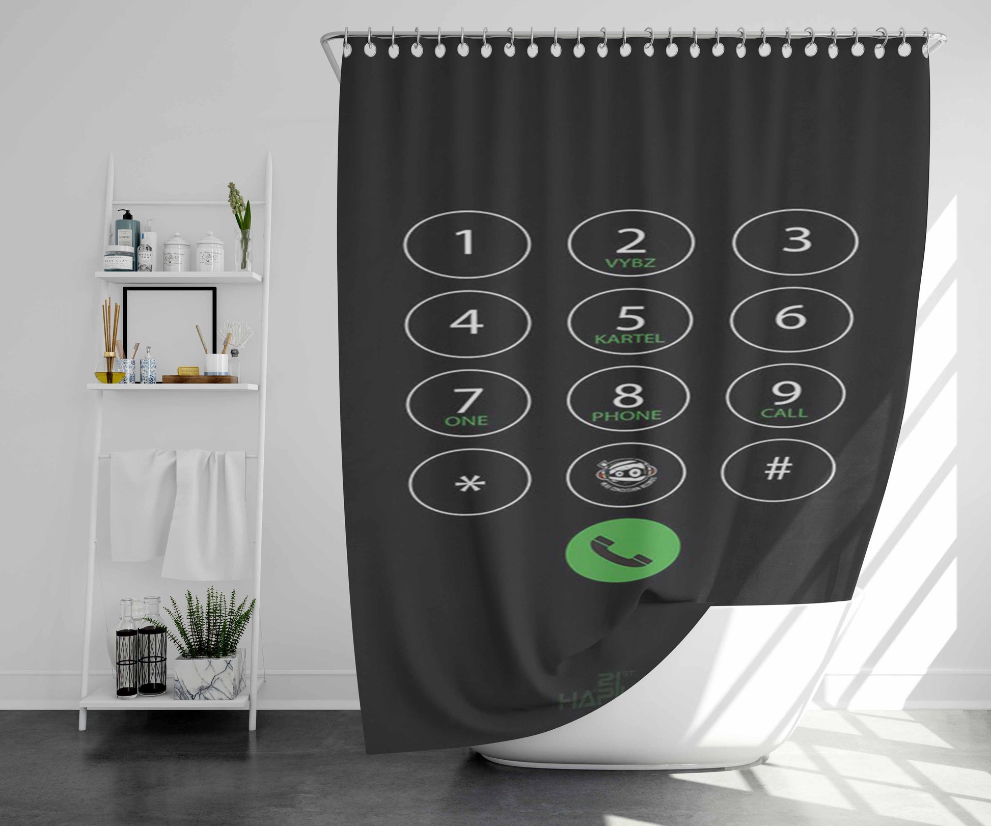 Vybz Kartel One Bathroom Shower Curtain Fabric Waterproof | 66 X 72 Inch